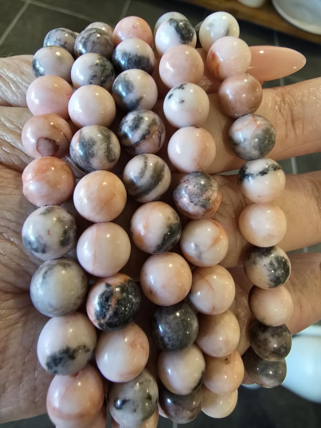 Bracelet Pink Zebra Jasper