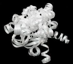 Curling ribbon, colours: Ivory white