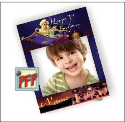 Personalised Aladdin photo prop, magic Carpet themed photo Frame Prop & Poster