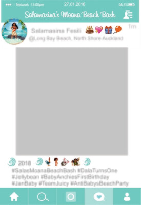 Personalised Moana themed photo Frame Prop & Poster