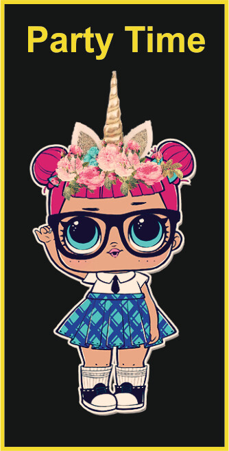 Unicorn LOL Party Invitation - Party Baby Invite -Editable Digital PDF - Instant Download - 6x4
