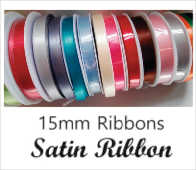 Satin Ribbon 15mm width Rolls-Unprinted