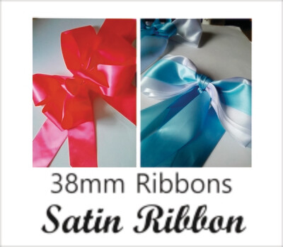 Satin Ribbon 38mm width Rolls- Blank Unprinted Ribbons