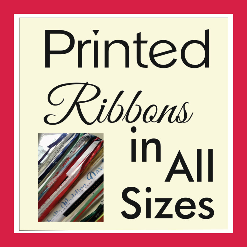 Branded ribbons 10 - 100mm wide printed