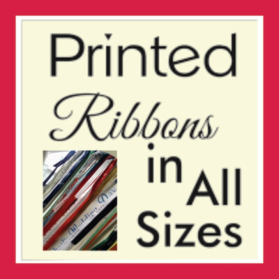 Branded ribbons 10 - 100mm wide printed