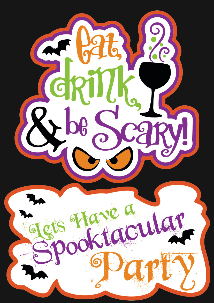 Eat, drink and be Scary poster printable Halloween poster digital download