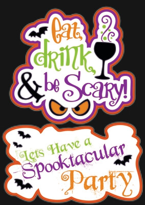 Eat, drink and be Scary poster printable Halloween poster digital download