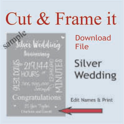 Silver Wedding - Silver Anniversary - 25 years Married - 25th Wedding Anniversary