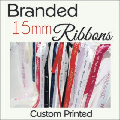 Branded 15mm Ribbon Custom Printed
