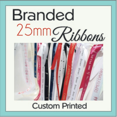 25mm ribbons custom printed