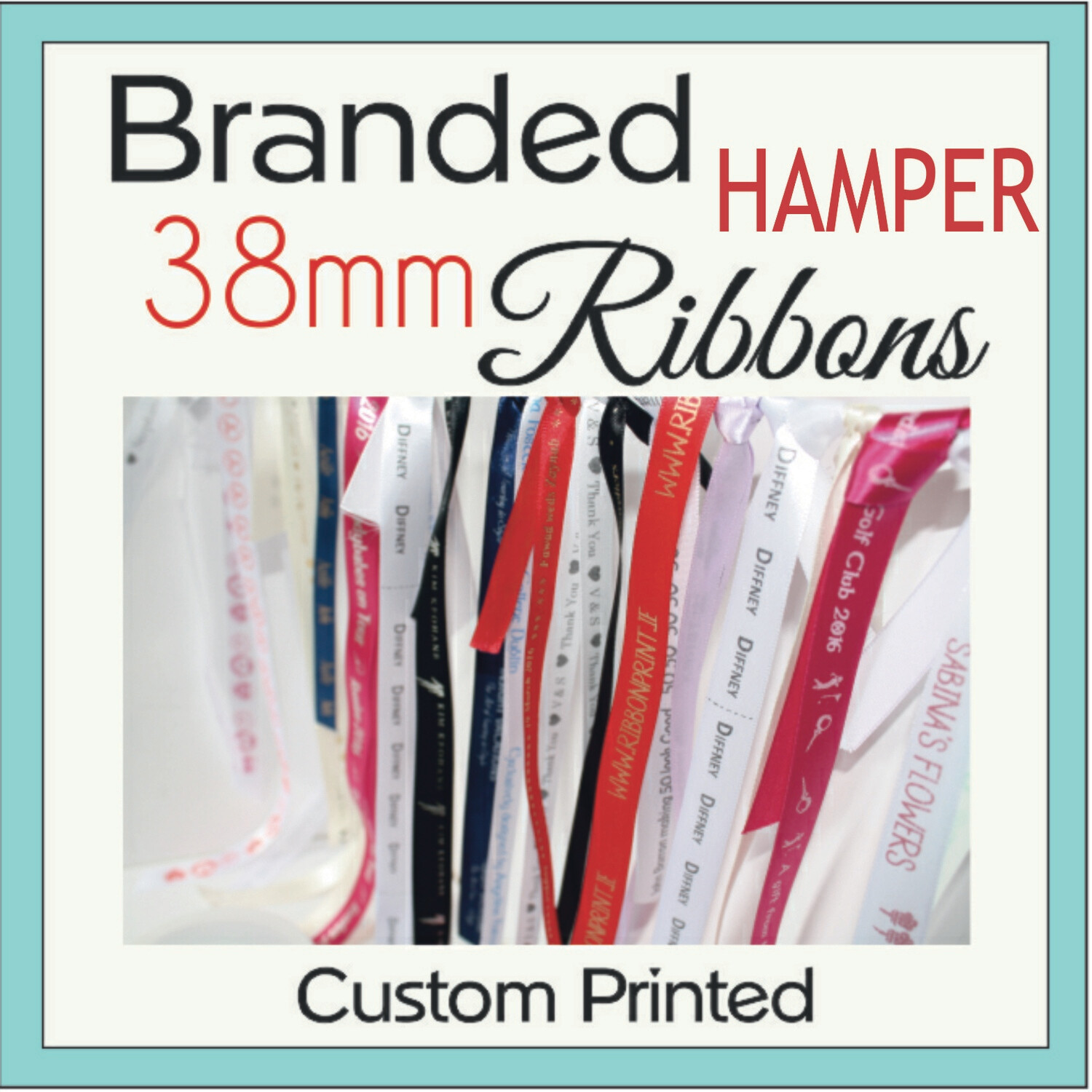 Corporate Ribbon 38mm Printed for Hampers