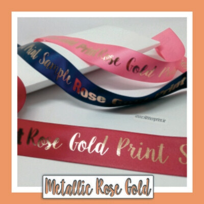 Metallic Rose Gold printed
