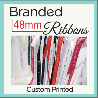 Branded 48mm Ribbon Custom Printed Satin