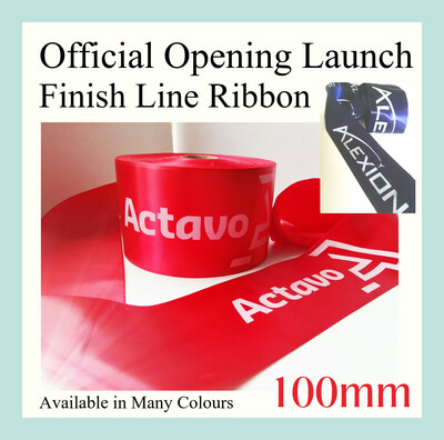 Finish Line - official launch 100mm wide Ribbon - Branded