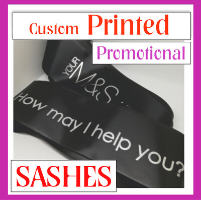 Sash Printing - Branded Promotional Sashes - Custom Print