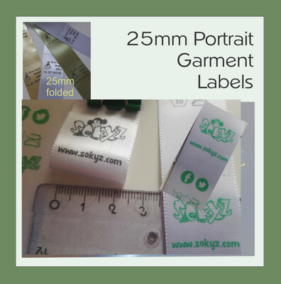 Name Tags 25mm x 60mm Foldable Portrait labels