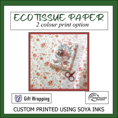 Bio Tissue 2 colour paper printed- custom Eco Tissue - Recyclable