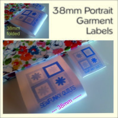 Sew in Name Tags - 38mm  foldable Portrait