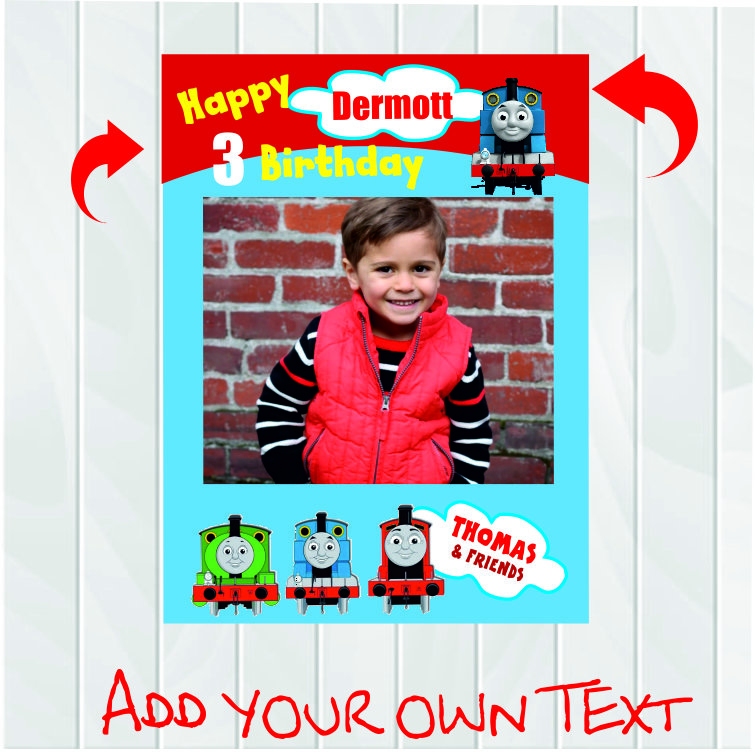 Thomas Tank Engine - Cut out Props- editable digital download- 18x24