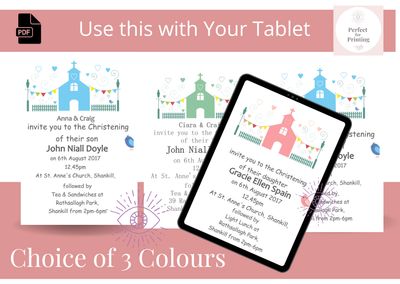 Christening Invite DIY - Baptism Template