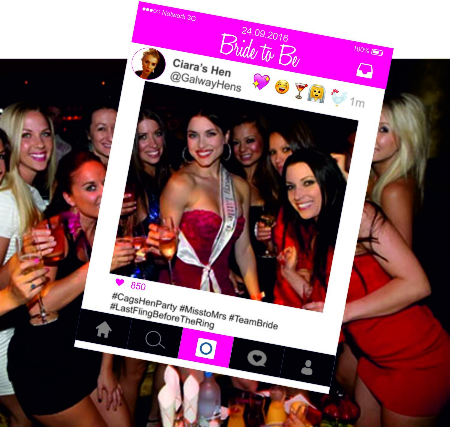 Social Media cut out frame - Bride To Be Frame - photo booth Prop - Cut out Props- editable digital download-