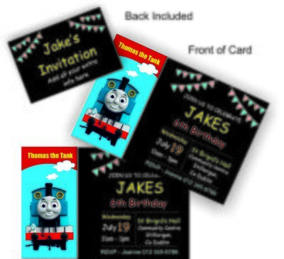 Thomas The Tank Invitations - (20)  personalised Party Invitations