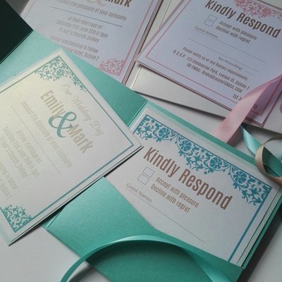 Ornamental Wedding Invitation Set