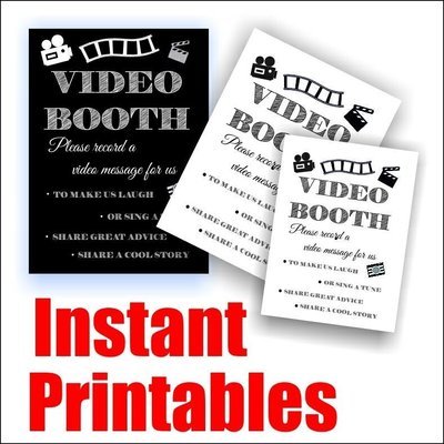 video booth white on black page