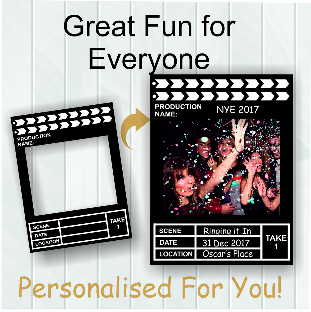 Clapper Board  Frame Prop - photo booth Prop - Cut out Props- editable PDF - digital download