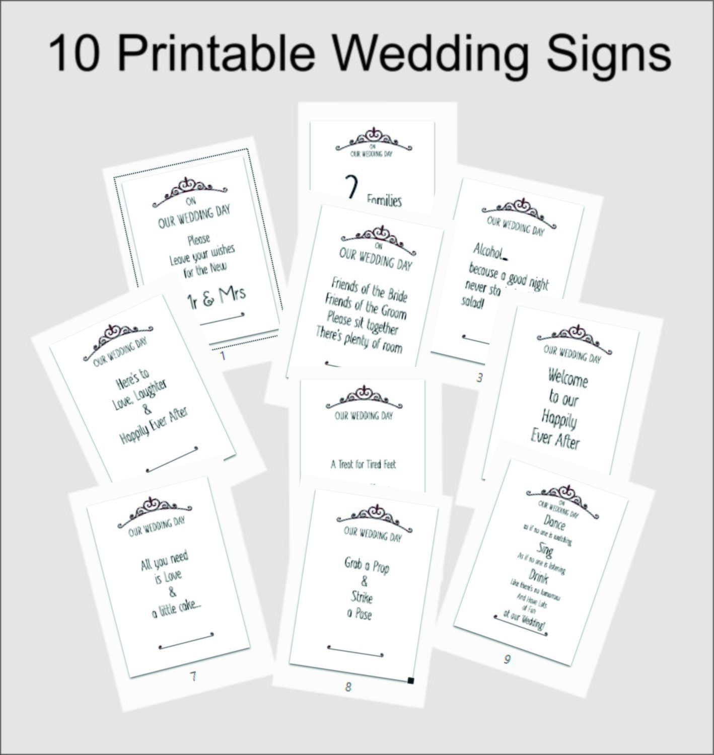 10 popular wedding signs