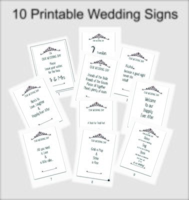 10 popular wedding signs