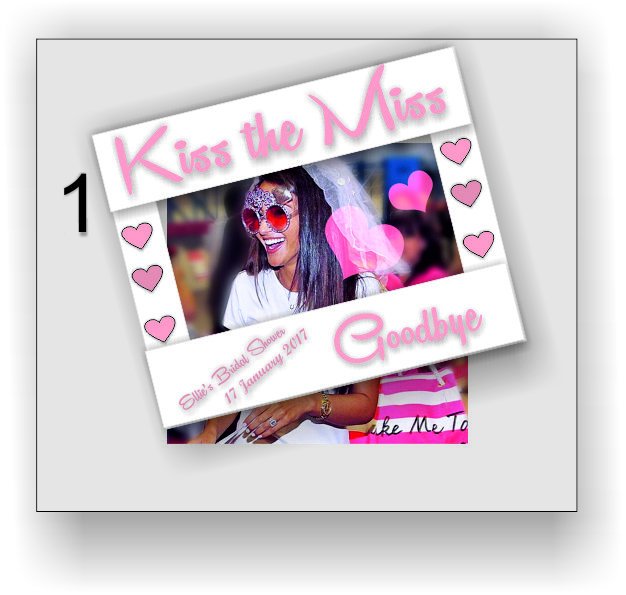 Kiss the Miss  Frame Good Bye - Cut Out Frames - Photo Prop