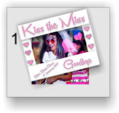 Kiss the Miss  Frame Good Bye - Cut Out Frames - Photo Prop