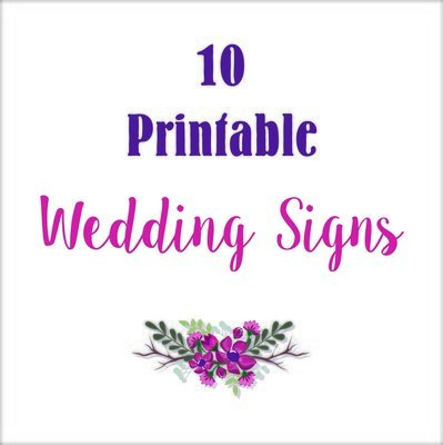 DIY Editable  Wedding Signs