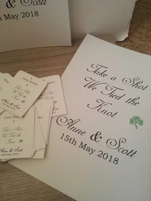DIY Take a shot- Wedding Sign