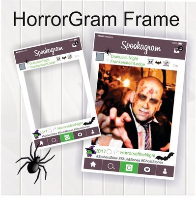 DIY instagram - Horror Gram - Spooktacular Cut Out Frames - Halloween Photo Prop - Digital download