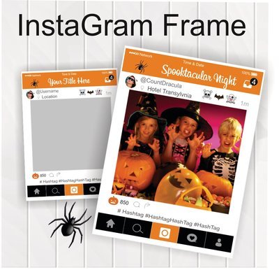 DIY instagram - Horror Gram - Spooktacular Cut Out Frames - Halloween Photo Prop - Digital download