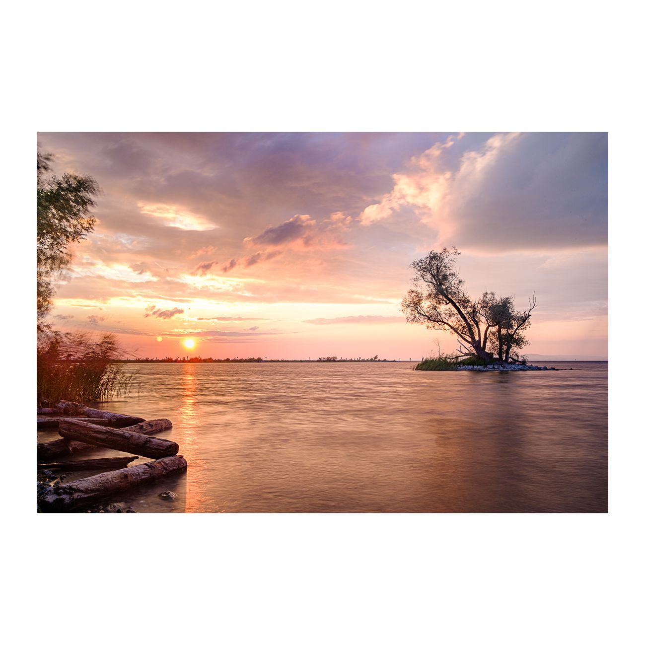 Sonnenuntergang am Rheinspitz