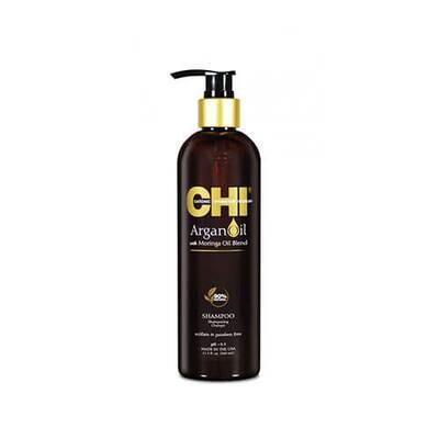 CHI ARGAN OIL Shampoo atjaunojošs un mitrinošs šampūns sausiem bojātiem matiem 340 ml