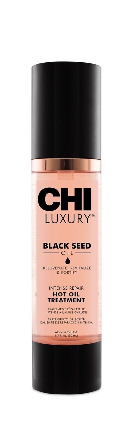 CHI LUXURY Black Seed Hot Oil Treatment ķimeņu eļļas intensīvai matu atjaunošanai 50ml