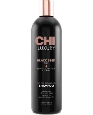 CHI LUXURY Black Seed Oil melno ķimeņu mitrinošs šampūns biezākiem kuplākiem matiem 355ml