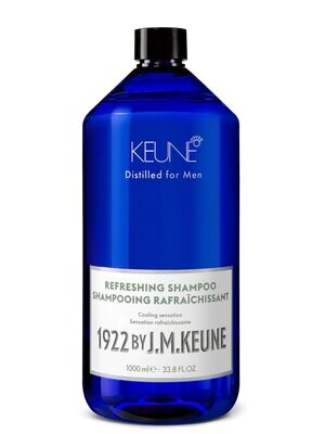 Keune Men 1922 by J.M.Keune Refreshing atsvaidzinošs šampūns ar mentolu un piparmētru 1000ml