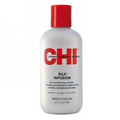 CHI INFRA Silk infusion atjaunojošs zīda komplekss balinātiem un ķīmiski apstrādātiem matiem 59ml