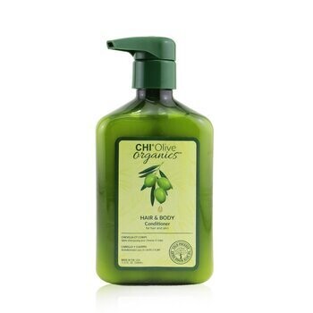 CHI NATURALS Olive Bioloģisks matu un ķermeņa mitrinošs kondicionieris 340ml