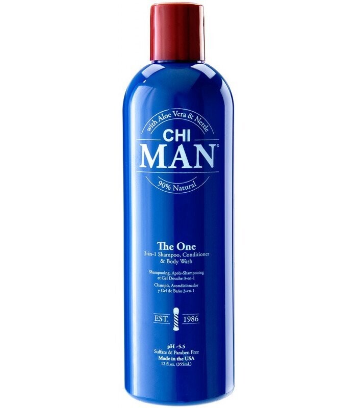 CHI MAN The One 3-1 šampūns, kondicionieris un dušas želeja vīriešiem 355ml
