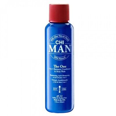 CHI MAN The One 3-1 šampūns, kondicionieris un dušas želeja 30ml
