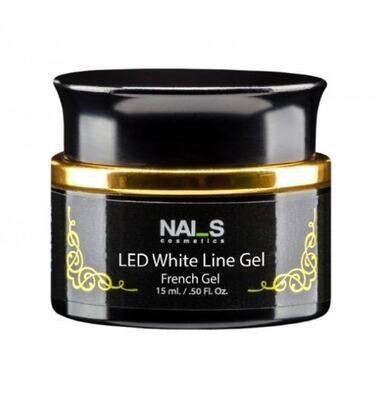 Nai_s White UV/LED Balts pašizlīdzinošs gēls 15ml
