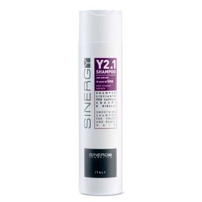 Sinergy Y2.1 attīrošs un mīkstinošs šampūns nepaklausīgiem matiem ar linsēklu eļļu 250ml