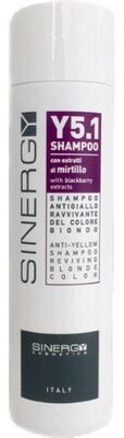 Sinergy Y5.1 Anti-Yellow shampoo šampūns pret dzelteno toni ar violeto pigmentu 250ml