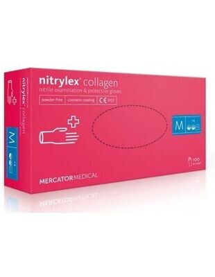 Nitrylex Collagen Mercatormedical cimdi bez pūdera, L izmērs, 100gb